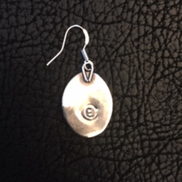 Native American SIGNED vintage sterling silber/coral earrings - Picture 2 of 2